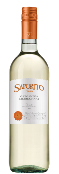 Saporito Garganega-Chardonnay вино белое 0.75л 1